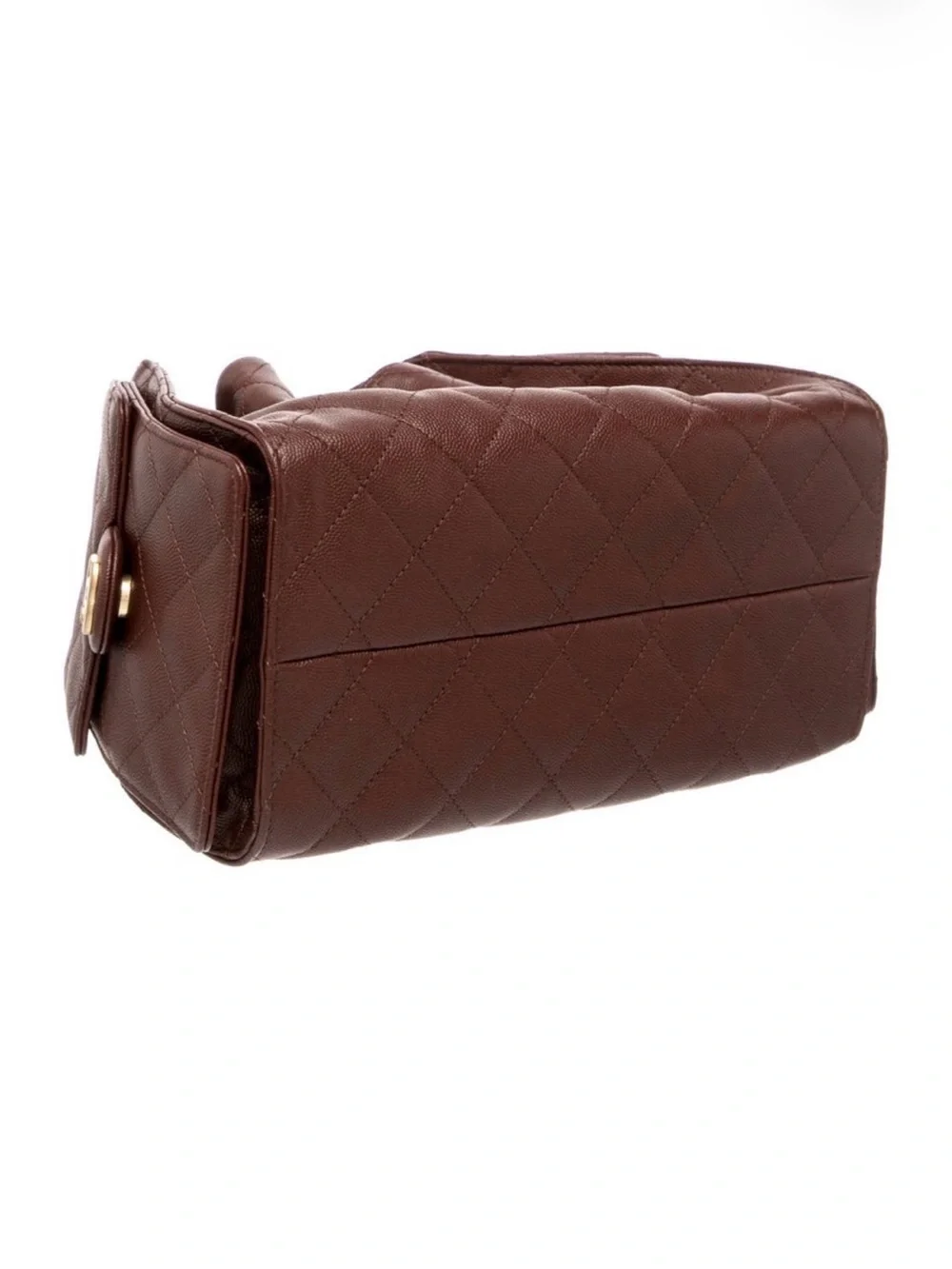 Chanel 25 brown hobo caviar leather